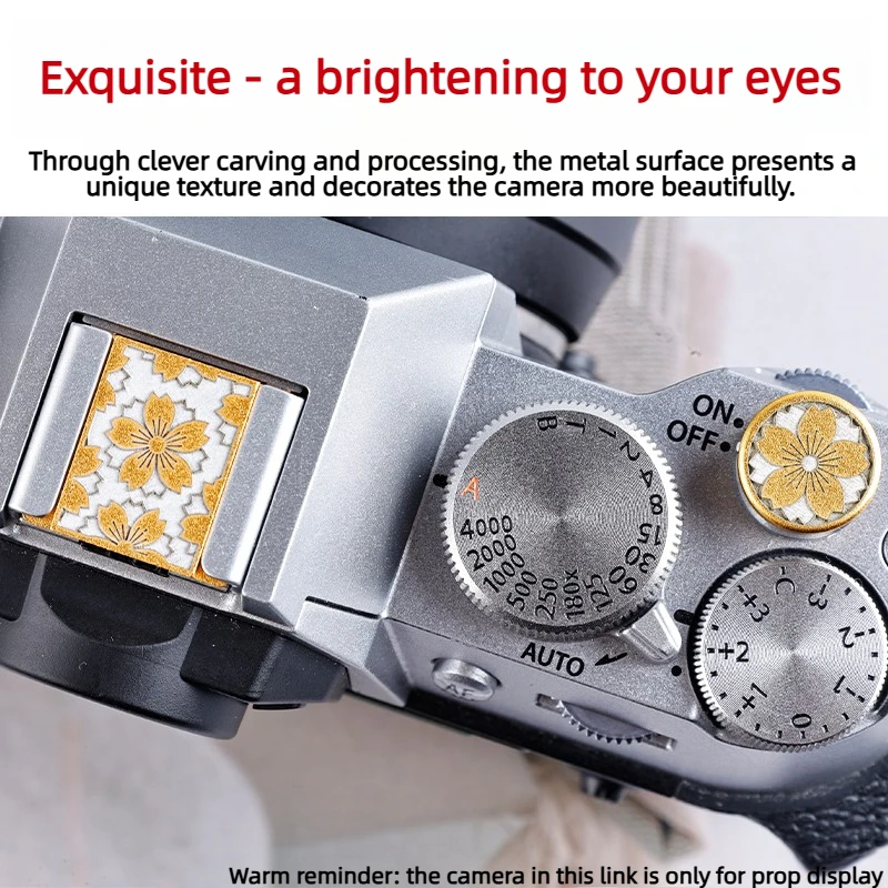 Metal Hot Shoe Cover Threaded Shutter Button For Fuji XT3 XT10 XT20 XT50 X100V X100VI XT30II XT30III Camera Accessories