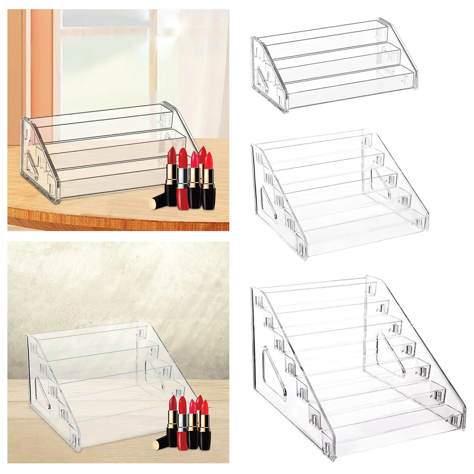 Acrylic Storage Rack Challenge Coins Rack Desktop Decoration Nail Polish Holder Holder for Medals Badges Mini Action Figures