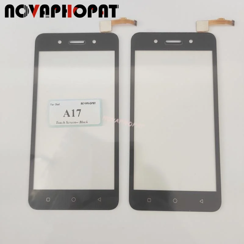 Novaphopat Tested Black Sensor For Itel A17 Touch Screen Digitizer Front Glass Lens Panel Screen Replacement