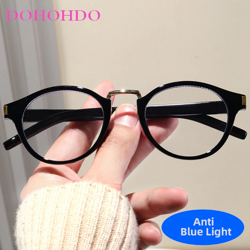 

Vintage Classic Small Oval Anti-Blue Light Glasses Women Men New Luxury Brand Design Computer Reading Optical Eyeglasses Lentes