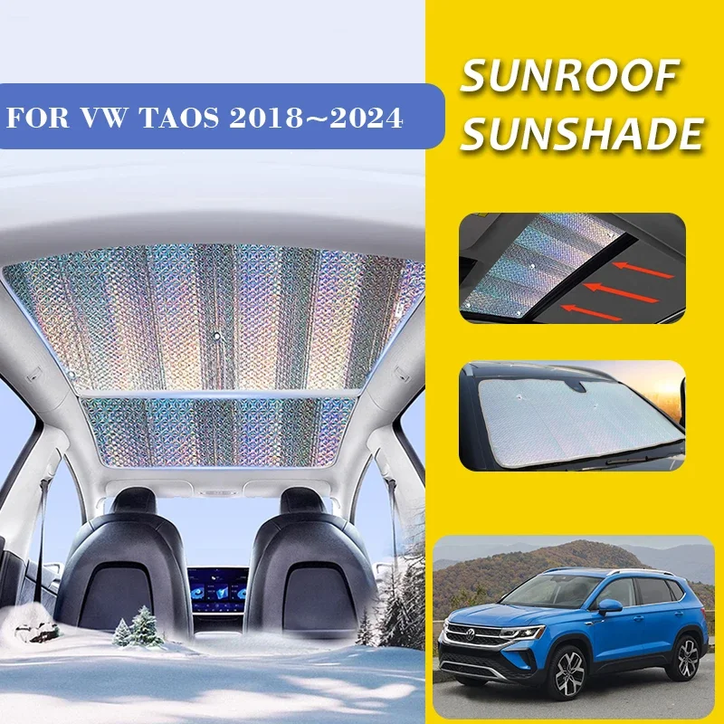 

Car Sunroof Sunshades for Volkswagen Taos VW Tharu 2018~2024 Skylight Roof Heat Insulation Windshield Curtain Anti-UV Accessorie