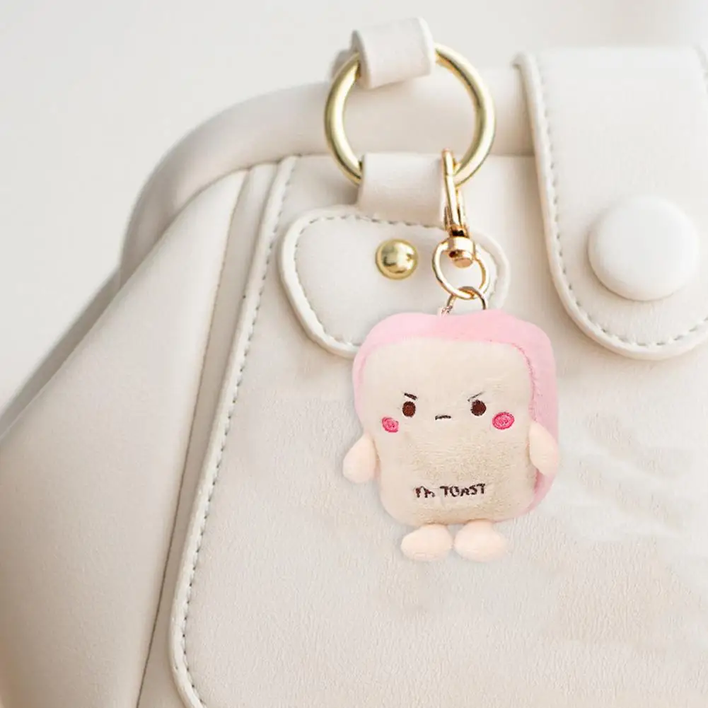 Cartoon Toast Toy Stuffed Bread Toy Cute Cartoon Toast Plush Toy Keychain Pendant Backpack Decoration Stuffed Bread for Birthday