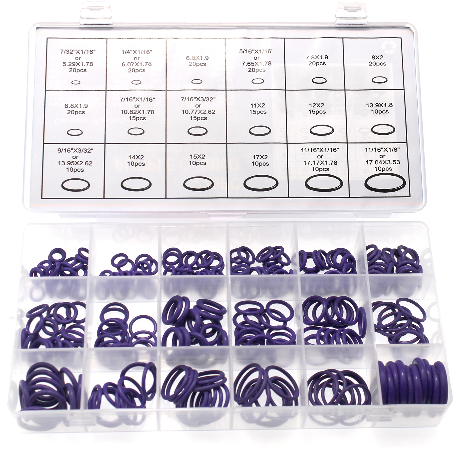 O-Ring Assortment Kit Set Nitrile Rubber High Pressure O-Rings NBR Sealing Kit for Plumbing Automotive and Faucet Repair O-Rings