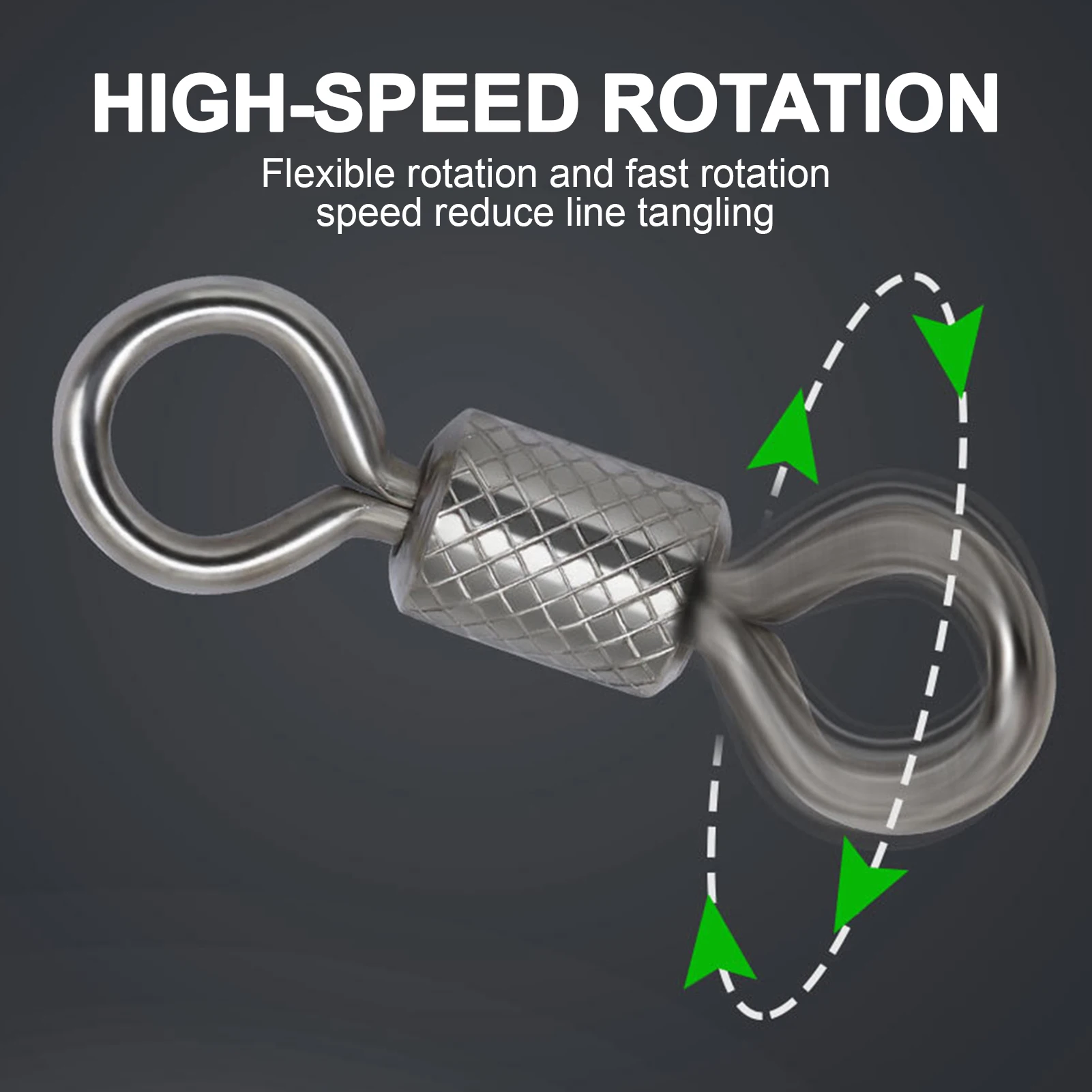 

100pcs Fishing Connector Strong Tensile High-speed 8-shaped Swivel Ring Winter Ice Fishing Accessories Outdoor Fishing Tackles