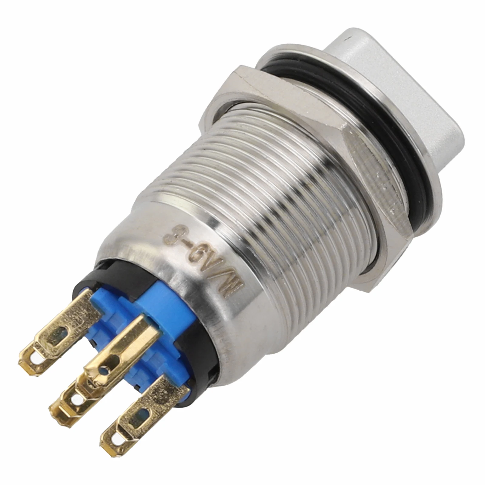 Interruptor de 3 posições, botão de travamento, condições de luz baixa, 3-6v, tensão nominal, indicador led, travamento automático para navio