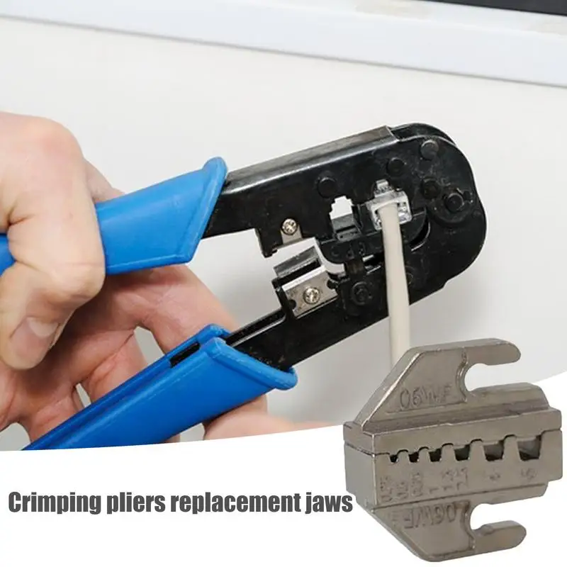 Wire Crimper Jaw Carbon Steel Bare Terminal Crimp Jaws For Wire Clamp Multifunctional Open Barrel Crimping Tools Cable Pliers