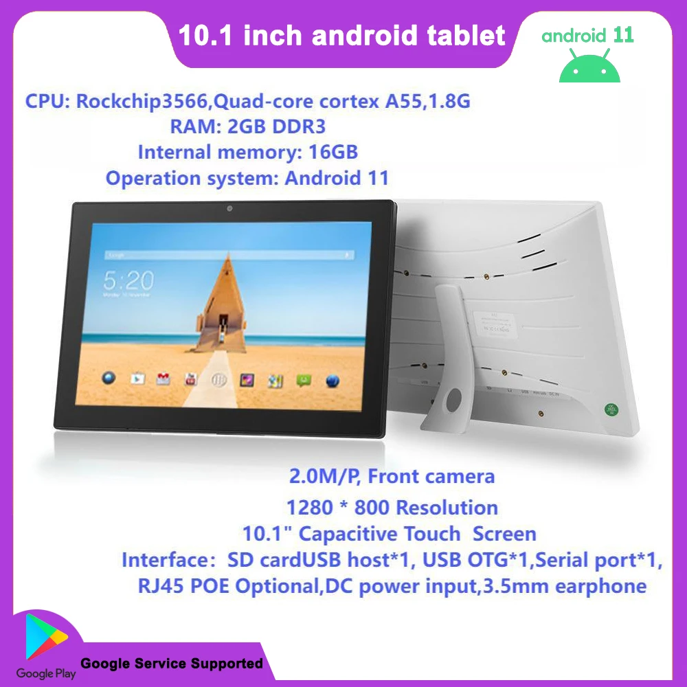 Imagem -01 - Montado na Parede Android 11 Desktop Tablet Portátil Tudo-em-um Quad-core Monitor Tela de Toque Capacitivo pc Poe Vesa 101