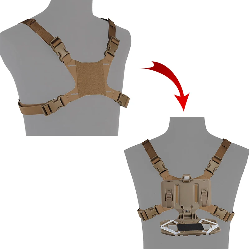 Tactical Fixing Strap For Mobile Phone Navigation Board Map Holder Chest Mount Strap Militar Hunting Airsoft Phone Carry Gear