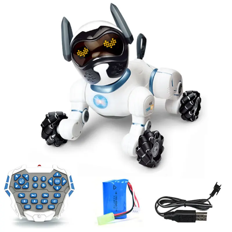 

Smart RC Dog Programmable Robots Puppy Electronic Remote Control Animal Sing Song Dance USB Chargeable Electric Pet Kids Gift