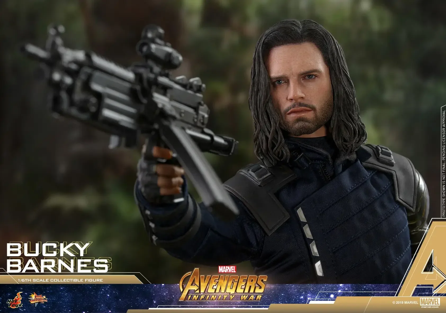 Brinquedos quentes originais figura de ação soldado de inverno 1/6 os vingadores 3 guerra infinita bucky barnes estátua ht mms509 modelo lobo branco