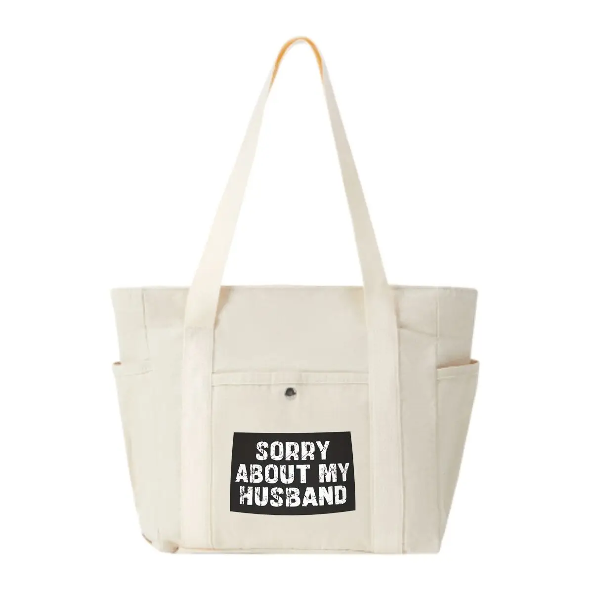 Lo siento sobre mi marido bolso de lona trabajo viajero llevar traje libro bolso de hombro bolso de compras