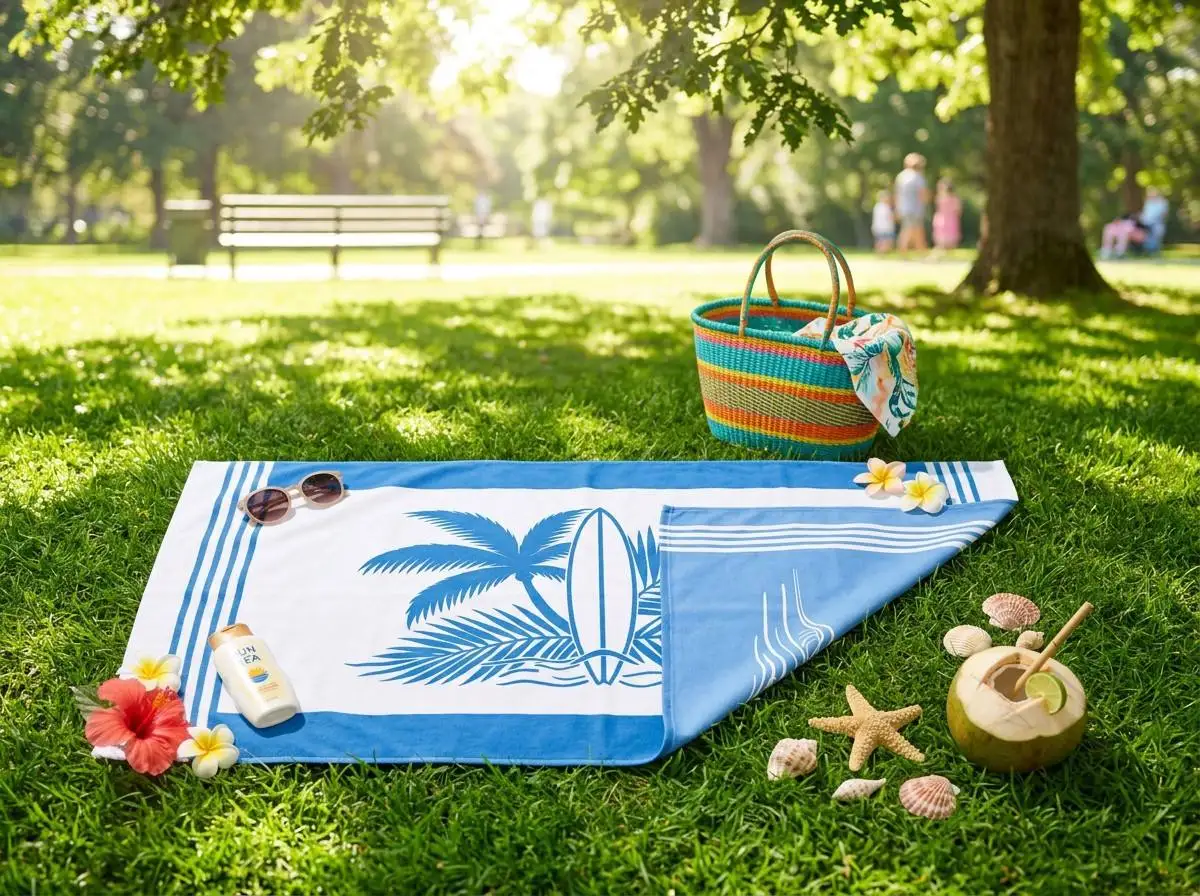 Golf Sports Towel Sandproof Soft Light Towel Microfiber Towel Travel Quick Dry Towel Personalized Striped Print Beach Towel