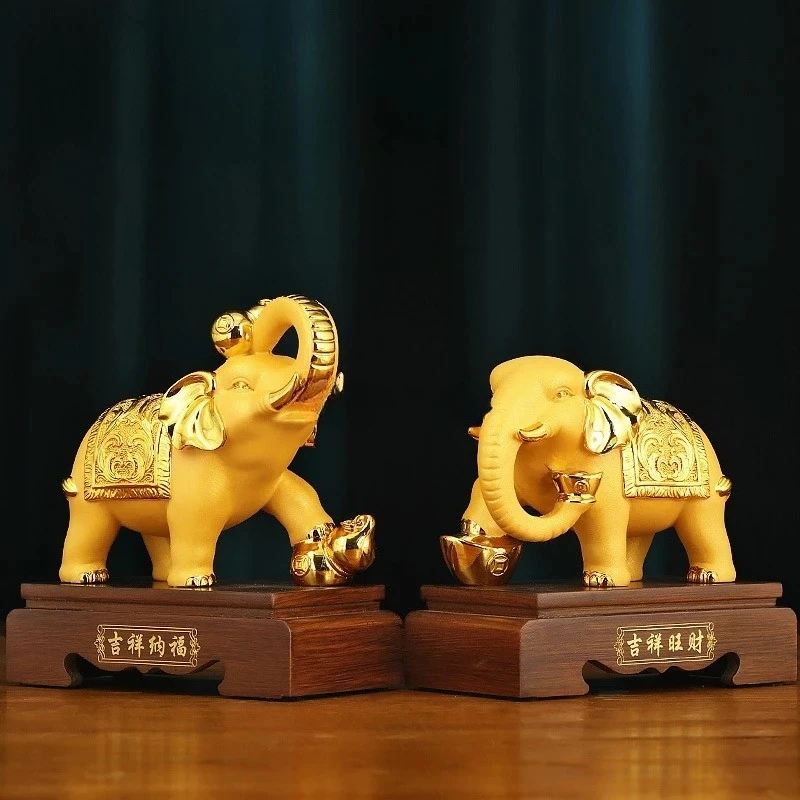 

Wangcai Nafu Elephant Ornament Lucky Living Room Entrance Decoration Ornament