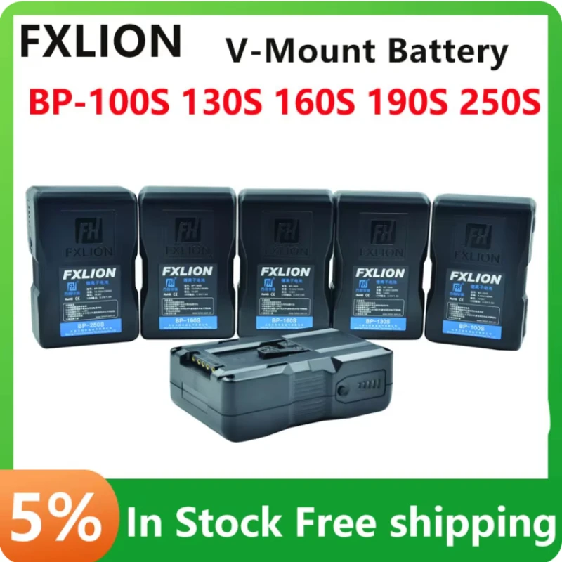 FXLION BP-100S 130S 160S 190S 250S 14.8V 98Wh 130Wh V-Mount Battery FOR Camera Battery Nanlite Aputure 60D 60X 200D 200X etc