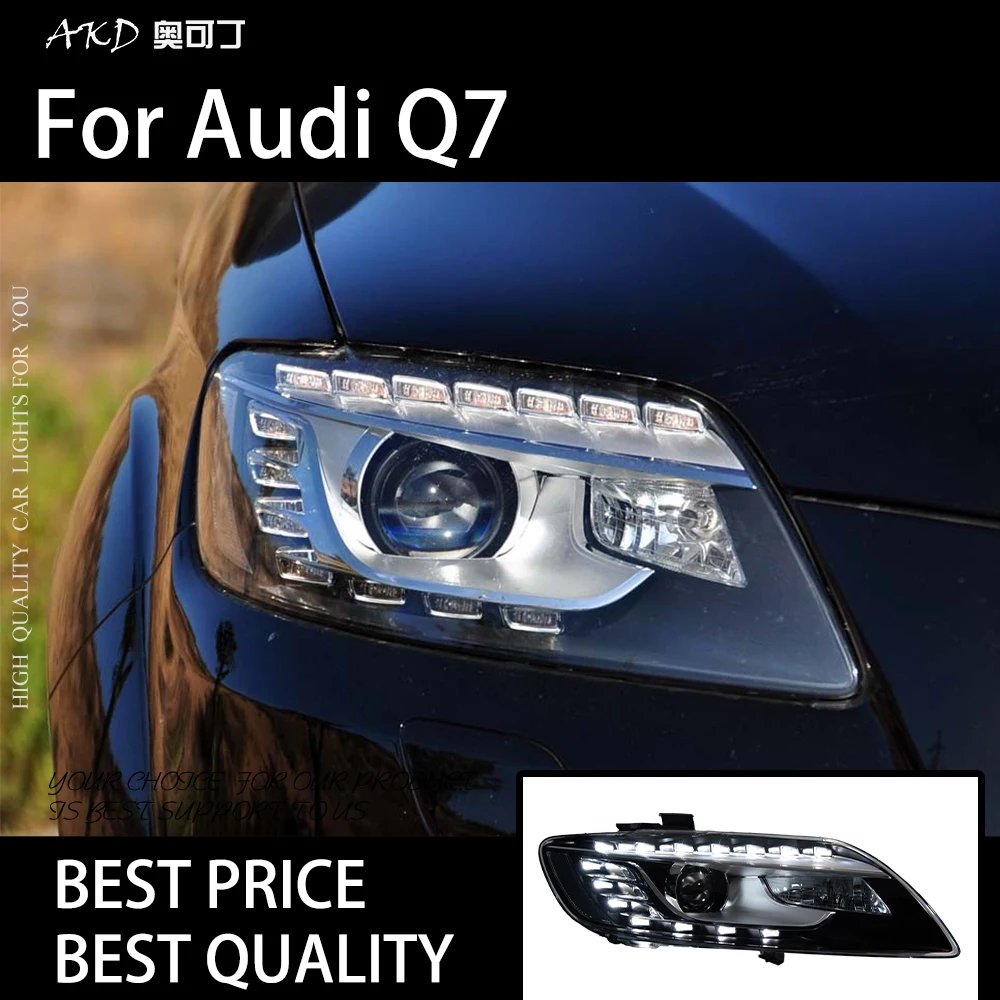 

Автомобильные фары для Audi Q7 2006-2009 SQ7 светодиодные автомобильные фары в сборе, обновление RS Q8, стильный дизайн, бифокальные линзы, внешние аксессуары