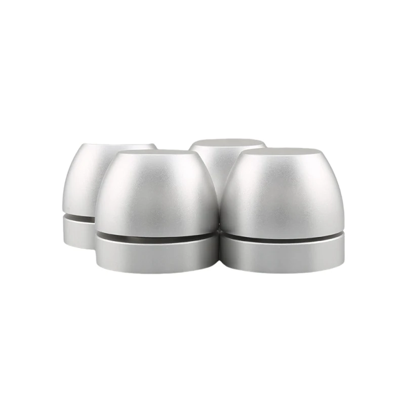 Hifi 4 قطعة 33X30 مللي متر الكرة مع M8 المسمار امتصاص الصدمات وسادة قدم تقف لمكبرات الصوت مكبر للصوت الفضة دائم سهلة الاستخدام