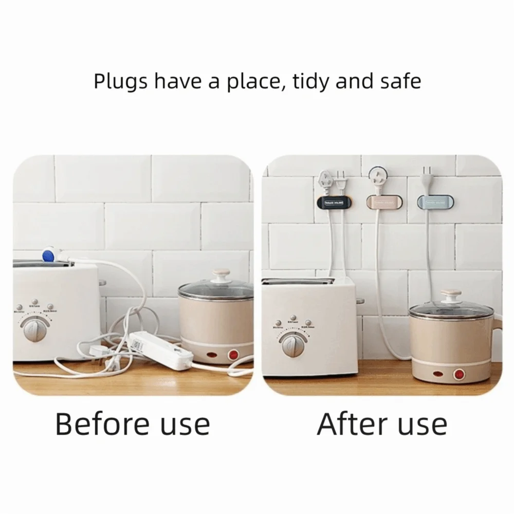4pcs/set Minimalist Self Adhesive Cable Organizer Punch-Free Wall-Mounted Wire Clip Universal Wire Holder Home Office