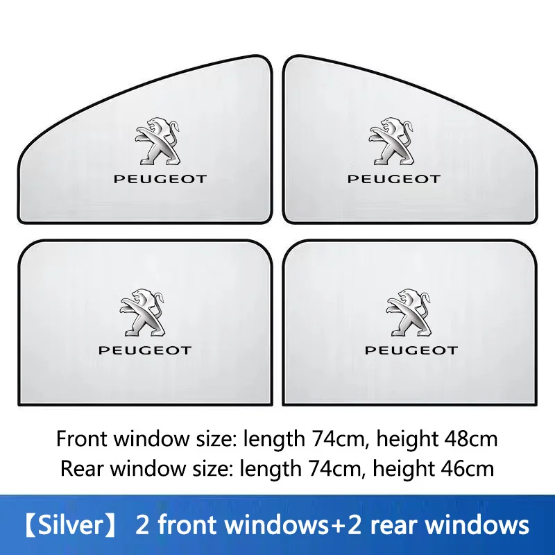 Car UV Protection Privacy Front Rear Side Windshield Window Sunshade For Peugeot 206 307 308 3008 207 208 407 508 2008 5008 107