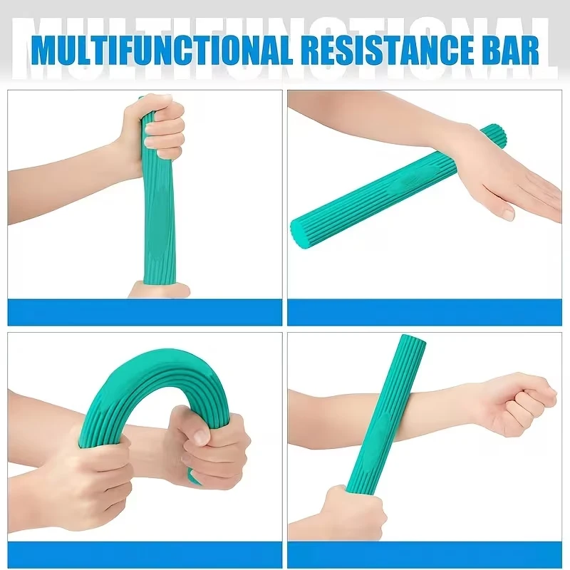 Flexible Resistance Bar – Wrist, Arm, and Forearm Strength Trainer; Multifunctional Yoga&Fitness Bar for Muscle Meridian Massage
