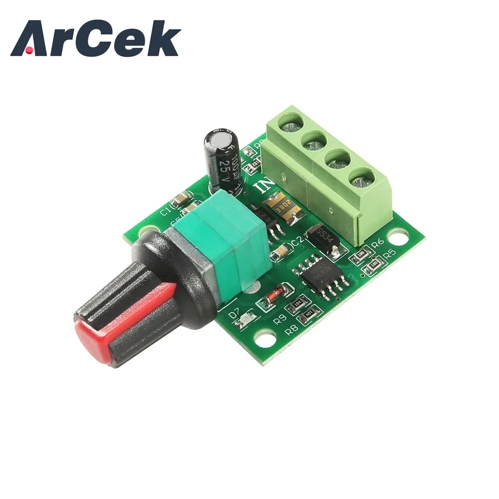 DC 1.8V 3V 5V 6V 12V 2A PWM Motor Speed Controller Low Voltage Motor Speed Controller PWM 0-100% Adjustable Drive Module