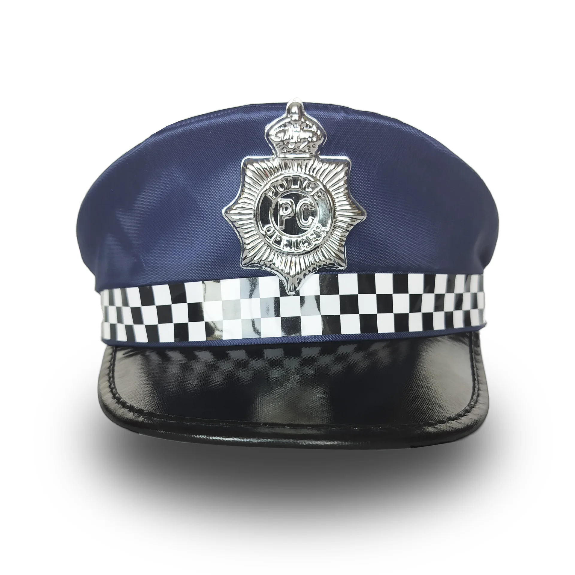 

Military Hat Army Peaked Oxford Children Police Cap Label Checkerboard Leather Flat Top Uniform Clothes Accessory 8M258