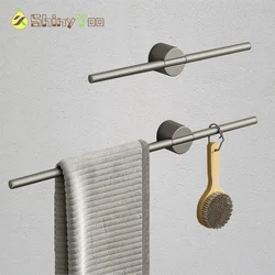 Wall Mounted Towel Rack, Bathroom Accessories Space Aluminum Shower Room Holder Towel Hanger 40-50CM Towel Bar Storage Rack