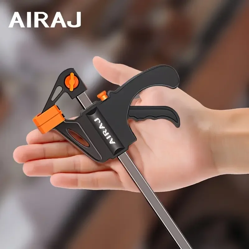 

AIRAJ 4-дюймовые F-зажимы, набор инструментов для деревообработки, быстросъемные храповые механизмы, прочные сжимаемые зажимы для деревообработки своими руками, набор ручных инструментов