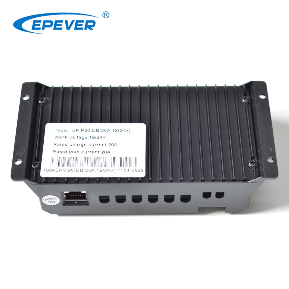 EPever 20A Dual Battery Solar Charge Controller 12V 24V Auto Solar Regulators Two Solar System Fit for RV System DB-20A