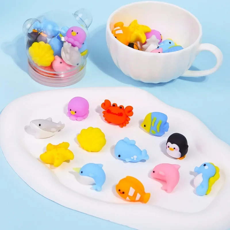 1 Pcs Marine Animal Modeling Barrel Eraser 3D Cute Mini Correction Good-looking Student Stationery Correction