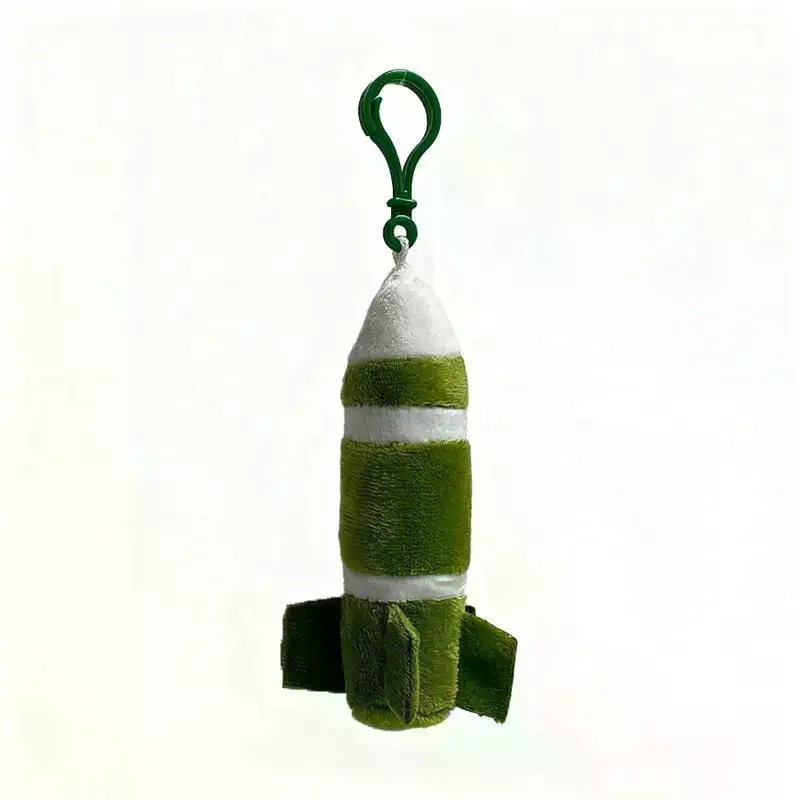 1/2개 귀엽고 재미있는 미사일 모델 봉제 인형 장난감 키체인 가방 펜던트 백팩 장식품 키링 크리스마스 선물