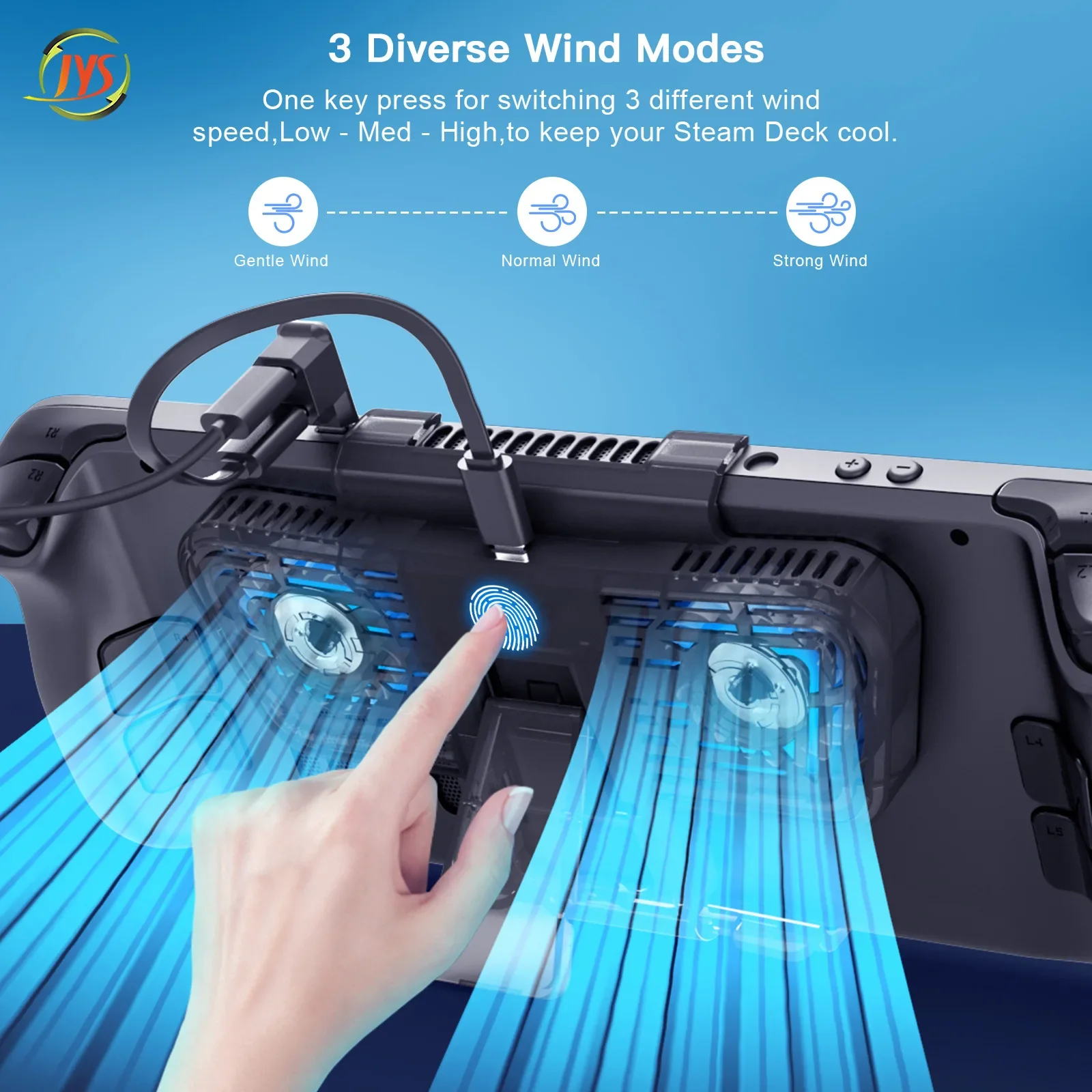 Cooling Fan with Bracket Dual C-port Adapter for Steam Deck Nintendo Switch Nintendo Switch OLED Host - Image 5