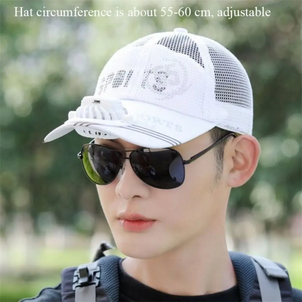 New Fan Hat Adjustable Baseball Cap Adult USB Charging Men\'s Fishing Hat Anti-UV Sun Hat Summer Outdoor Sun Protection Hat