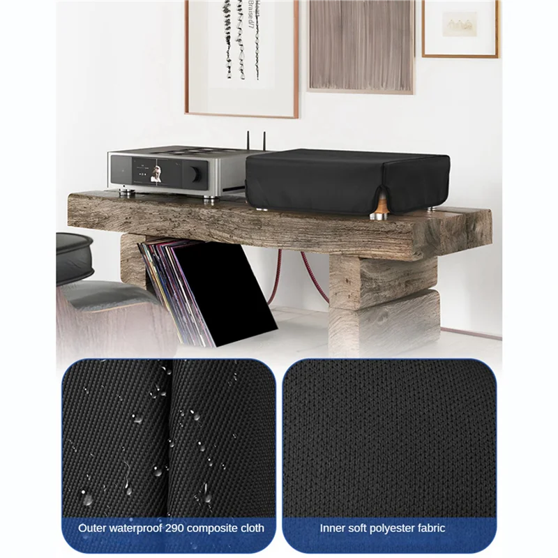 ABGI-2X Turntables Dust Cover Audio Video Turntables Protective Case Record Player Dust Case