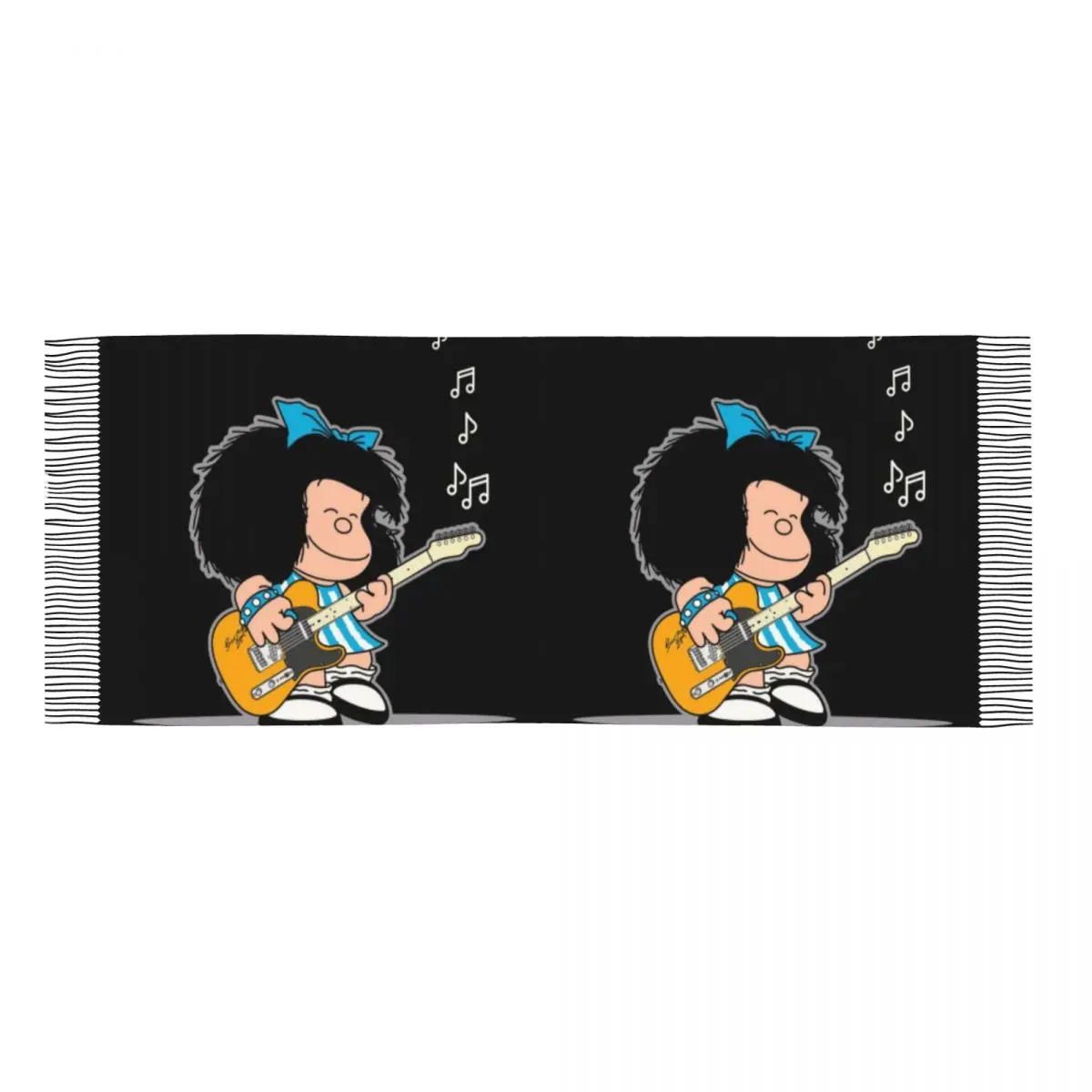 Personalized Printed Mafalda Quino Comics Scarf Men Women Winter Warm Scarves Classic Cartoon Manga Shawl Wrap