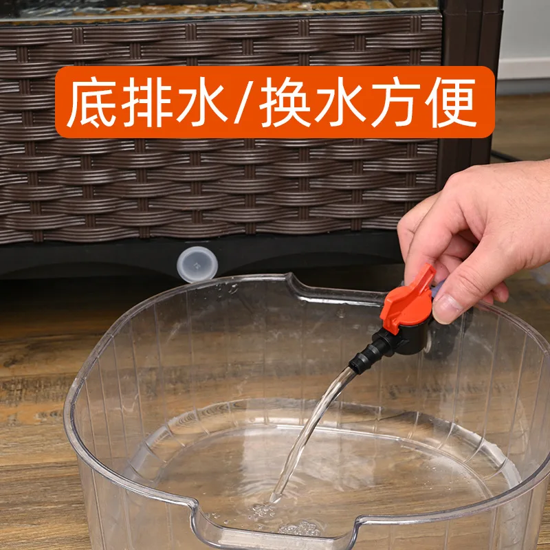 Резервуар для разведения черепахи Ящик для разведения воды и земной черепахи Экологическая среда Встроенный стеклянный резервуар Резервуар для черепахи из бразильской травы