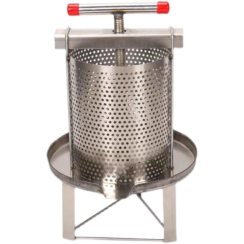 ماكينة ضغط العسل اليدوية مستخرج العسل المقاوم للصدأ السميك من الفولاذ المقاوم للصدأ مع 3 مرشحات العسل دليل منزلي مسبقًا