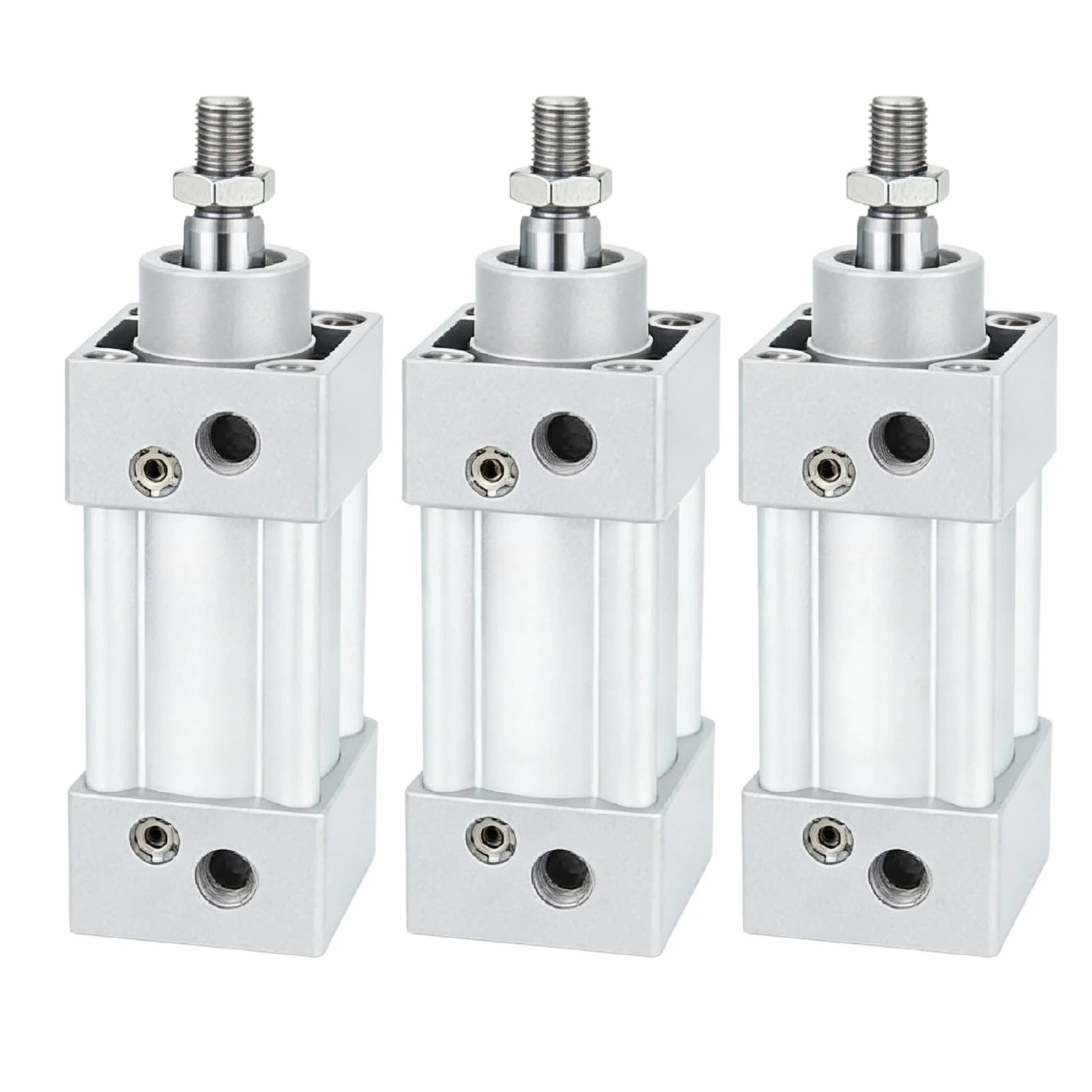 Cylinder Double Acting 25-300mm Stroke M27 Thread Industrial Automation SI125 Aluminum Alloy Pneumatic Cylinder Air