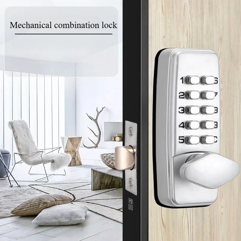 Waterproof Mechanical Keyless Password Code Number Lock For Outdoor Home Apartment Wooden Metal Door Used