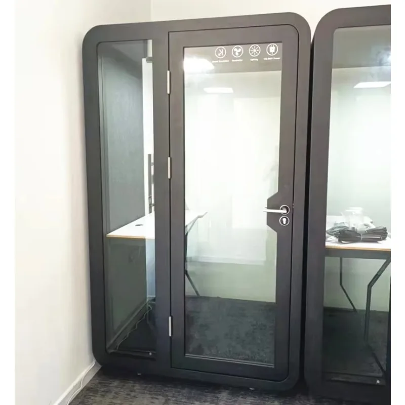 Geluidsisolerende mobiele telefooncel van gelamineerd glas