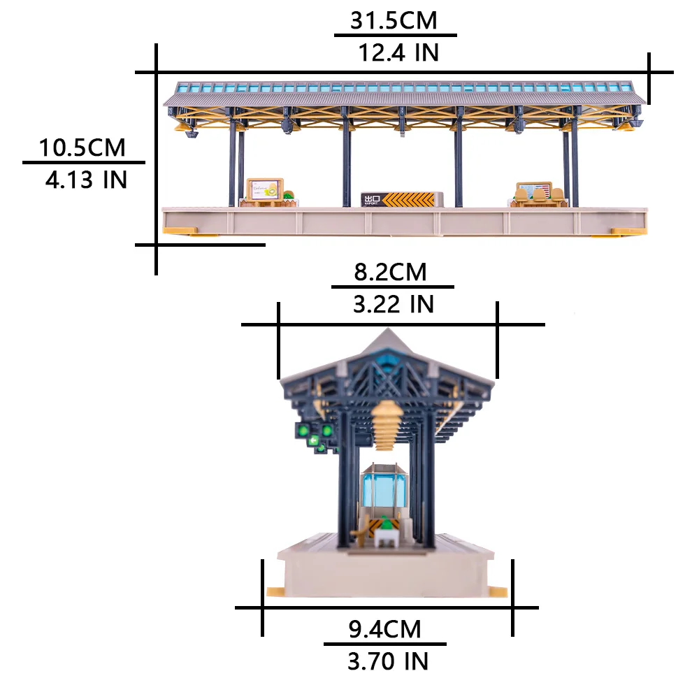 HO Scale 1:87 Train Platform Model DIY Assembled Plastic Toys Sand Table Architecture Building Decoration Diorama Kits