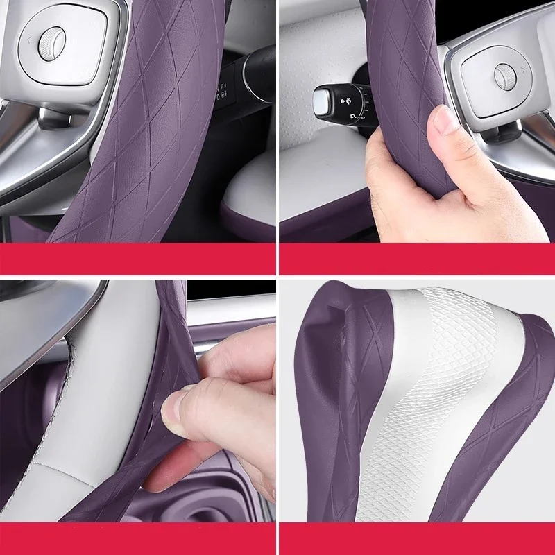 Steering Wheel Cover Ultra-thin Four-season Non-slip Sweat-absorbing Handle Cover For LEAPMOTOR B10 Car Modified Accessories