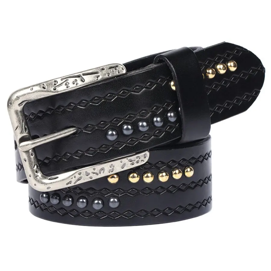 

Casual Dress Belt with Single Prong Buckle for Jeans Fashion Genuine Leather Belts for Men
