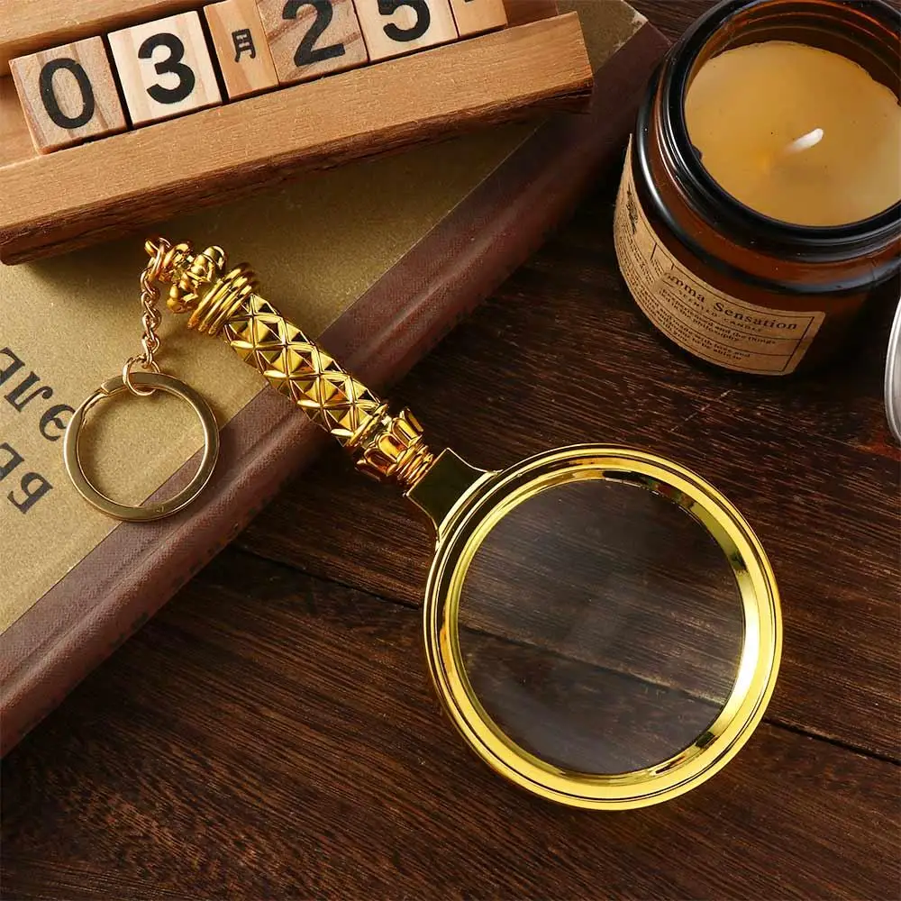 70mm Handheld Magnifier High Definition Glass Lens Eye Loupe Glass 10X Portable Handheld Magnifying Glass Loupe Reading