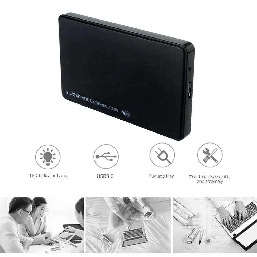 2.5-inch SSD Solid State Mechanical Serial Port SATA Micro Hard Toolless Interface 3.0 Case Mobile External Disk USB C7J1