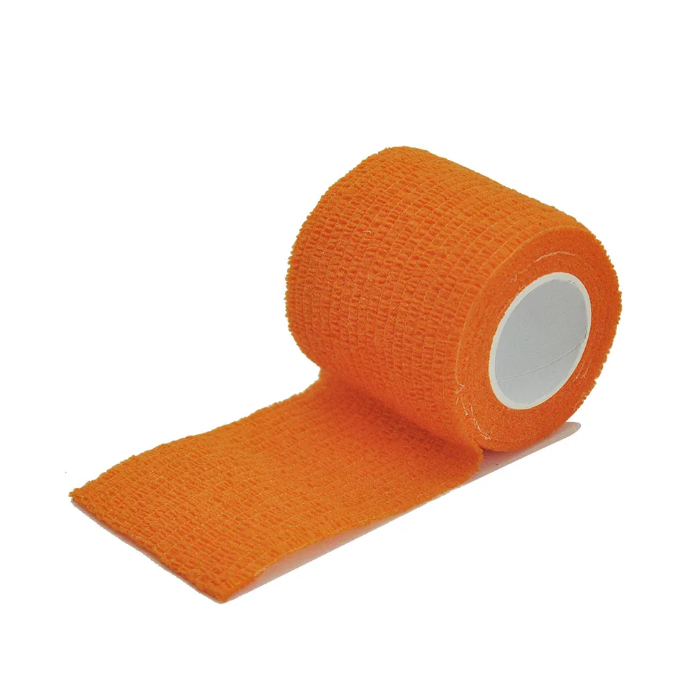 1/6/10 pcs Orange Gauze Medical Bandage Self-adhesive Breathable Elastic Bandages for Sports Fixing Finger Wrist Leg