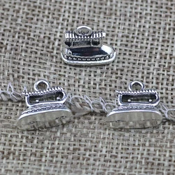 High Quality 10 Pieces/Lot 12mm*14mm Antique Silver Plated 3D Iron Charms Diy Making Charm Wholesale