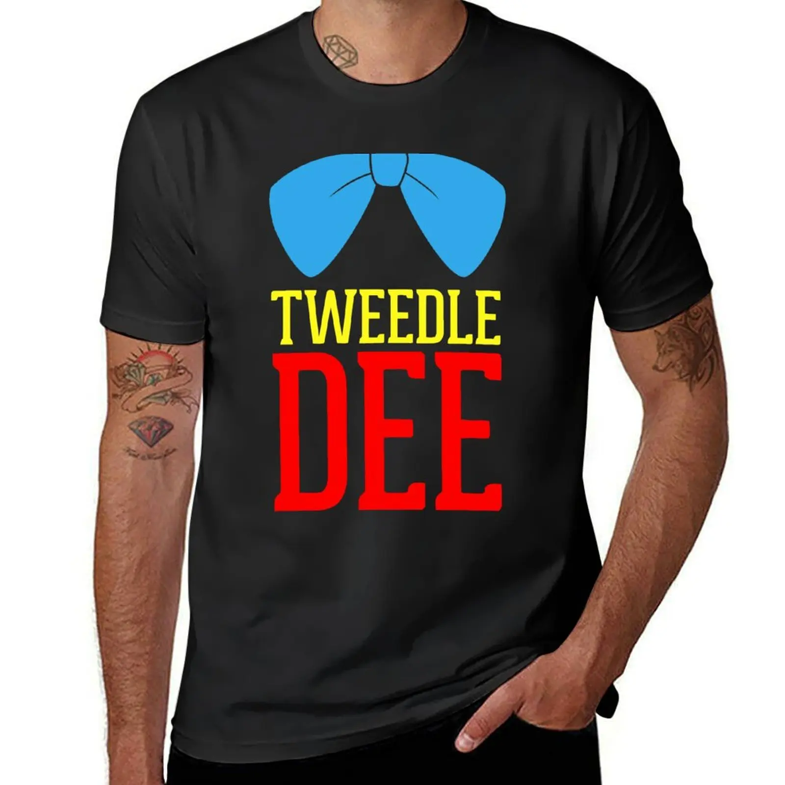 Tweedle Dee and Tweedle Dum Blue T-Shirt odzież męska Bluzka bawełniana t-shirty męskie fruit of the loom t-shirty męskie