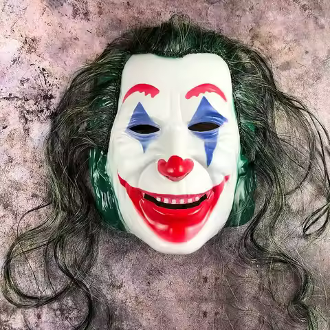 Halloween Joker Mask Cosplay Clown Costume Party Props Full Face Funny Terror Decoration Costume Accessories
