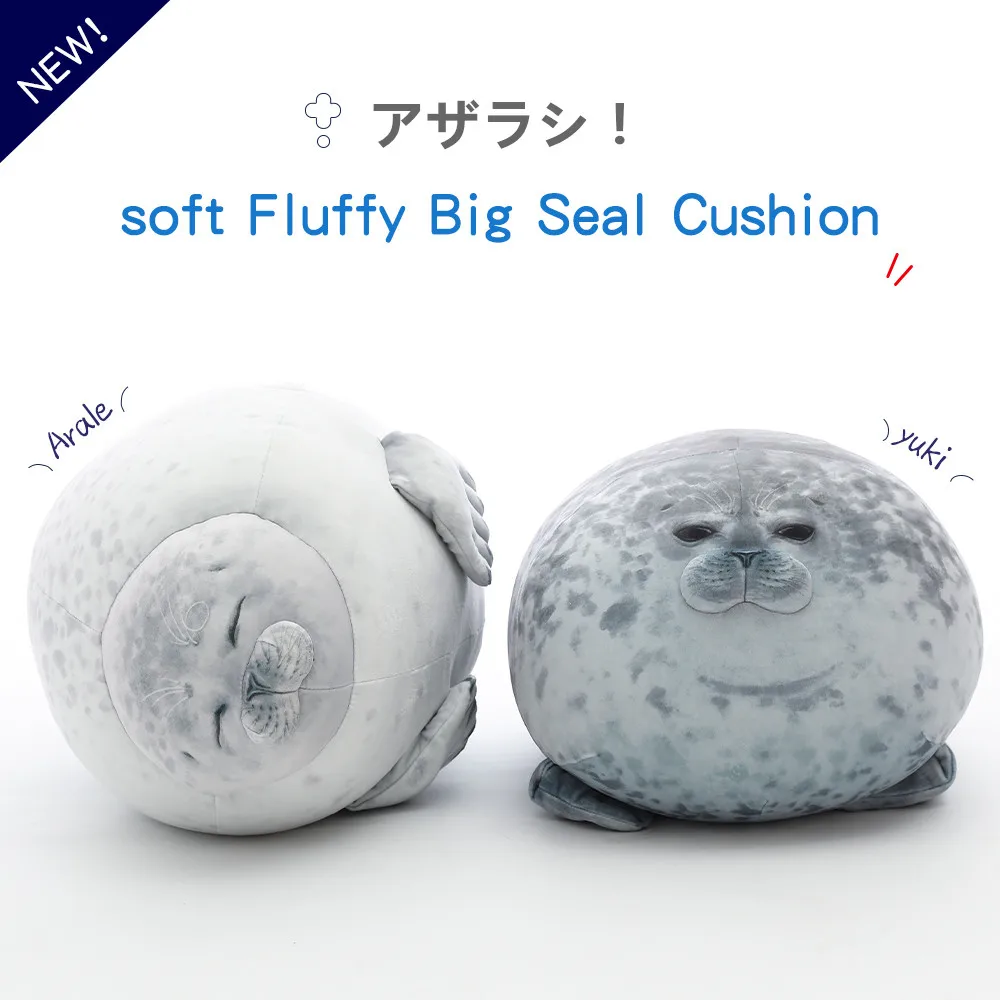 

Kawaii Lifelike Seals Plush Toys Stuffed Soft Marine Sea Lion Animal Doll Cute Squishy Pillow Back Cushion Kid Birthday Gifts