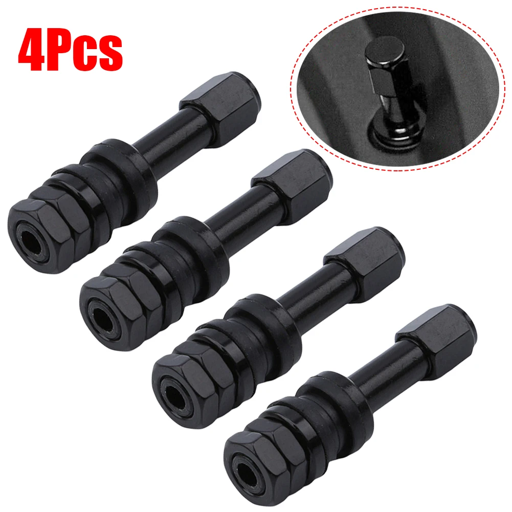 Moped Scooter TR48E Tire Valve Wheel Tire Valve 4PC Black Cap Car Dust Beautiful No Rust And Easier Installation